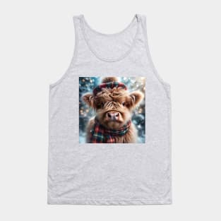 Cute Scottish Highland Calf Tank Top